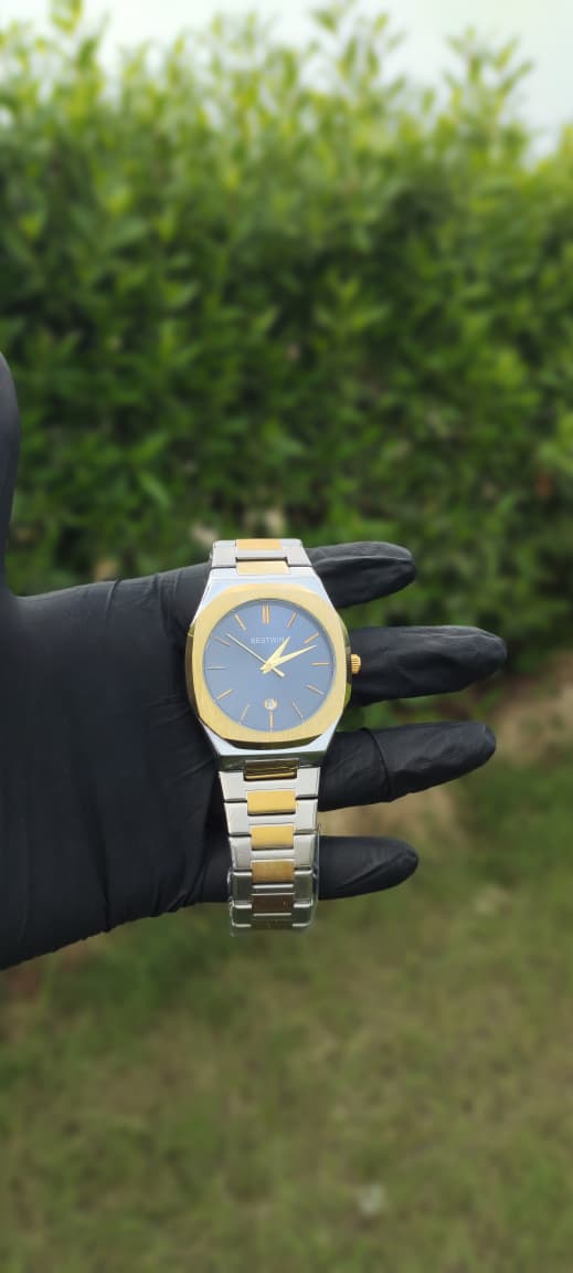 Best-Win Gold-Silver with Blue Dial