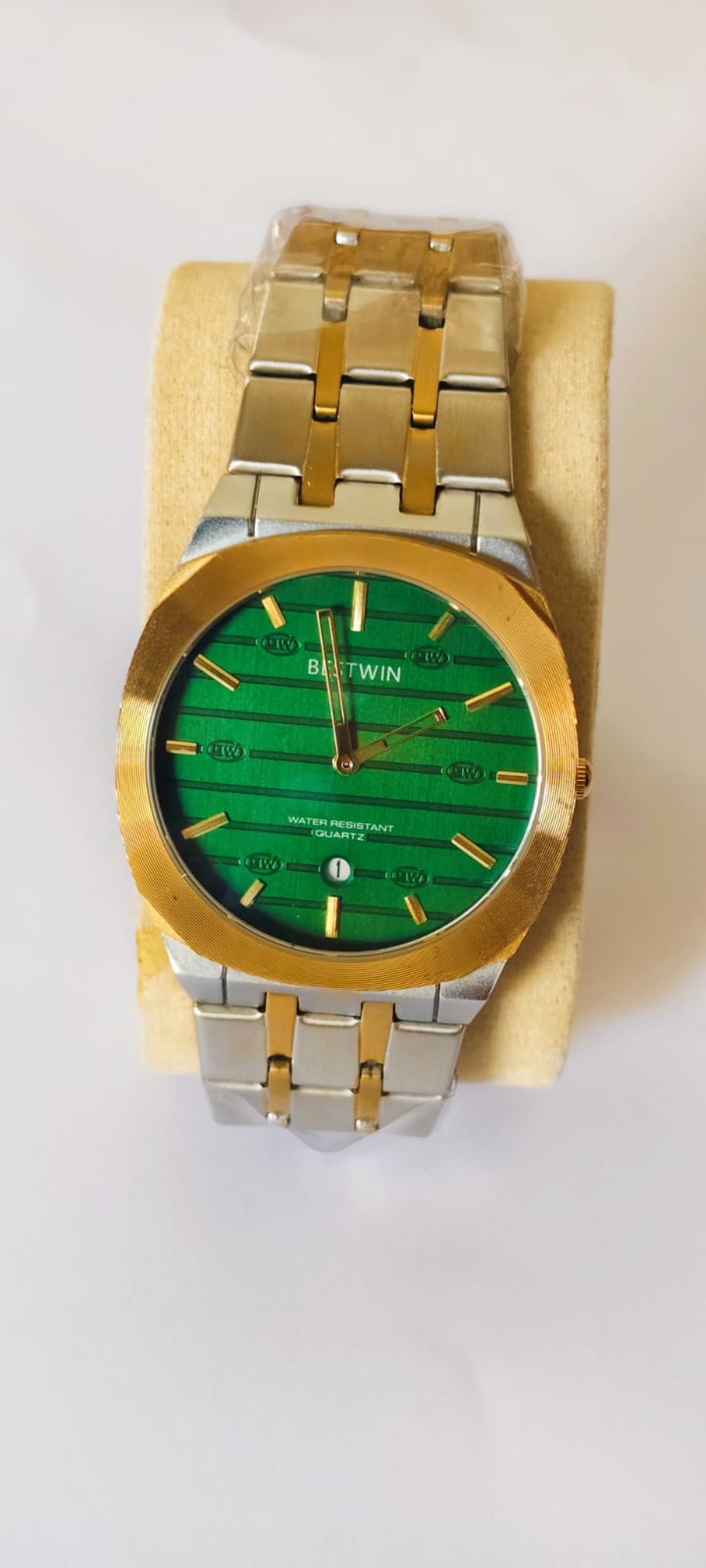 Best-Win Gold Silver with Green Dial
