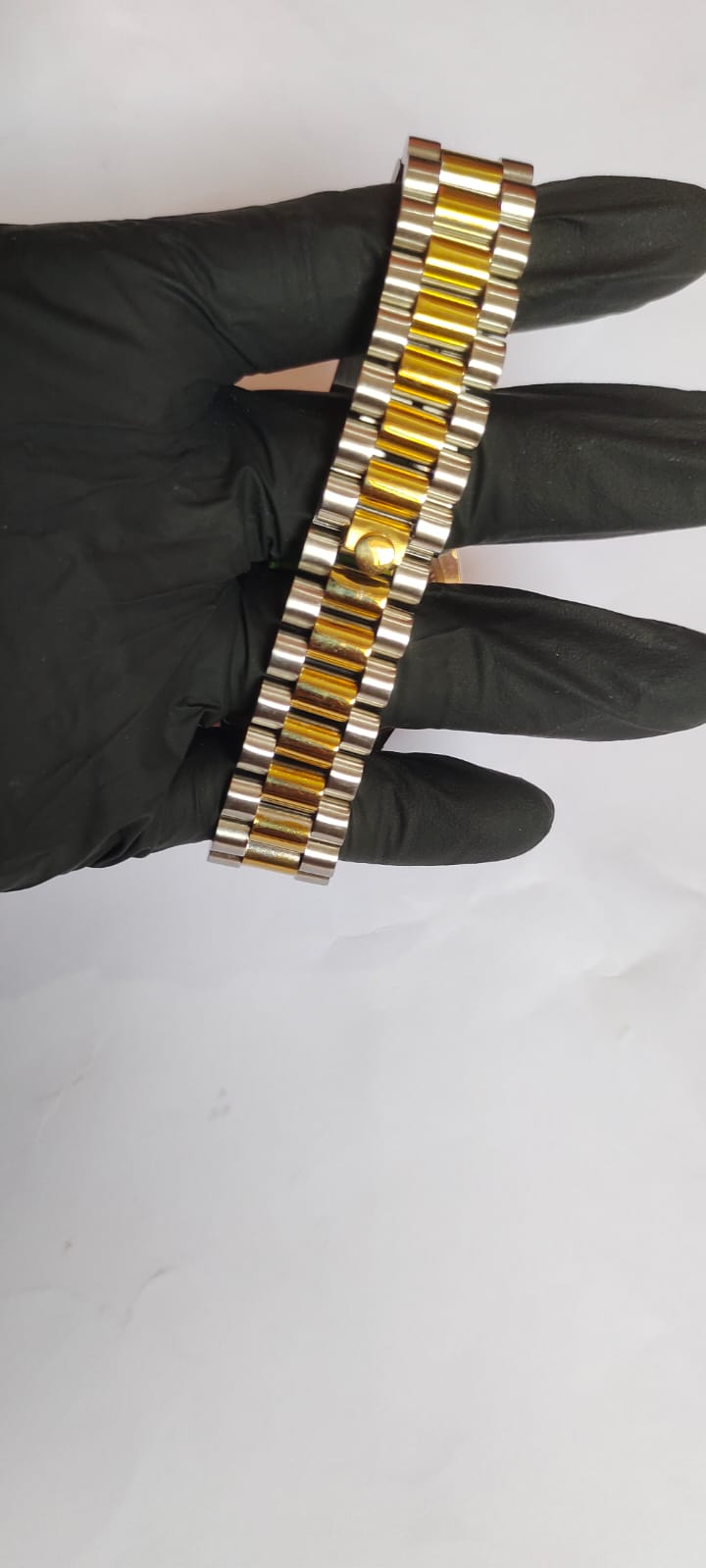 Rolex Silver Gold with Blue Dial